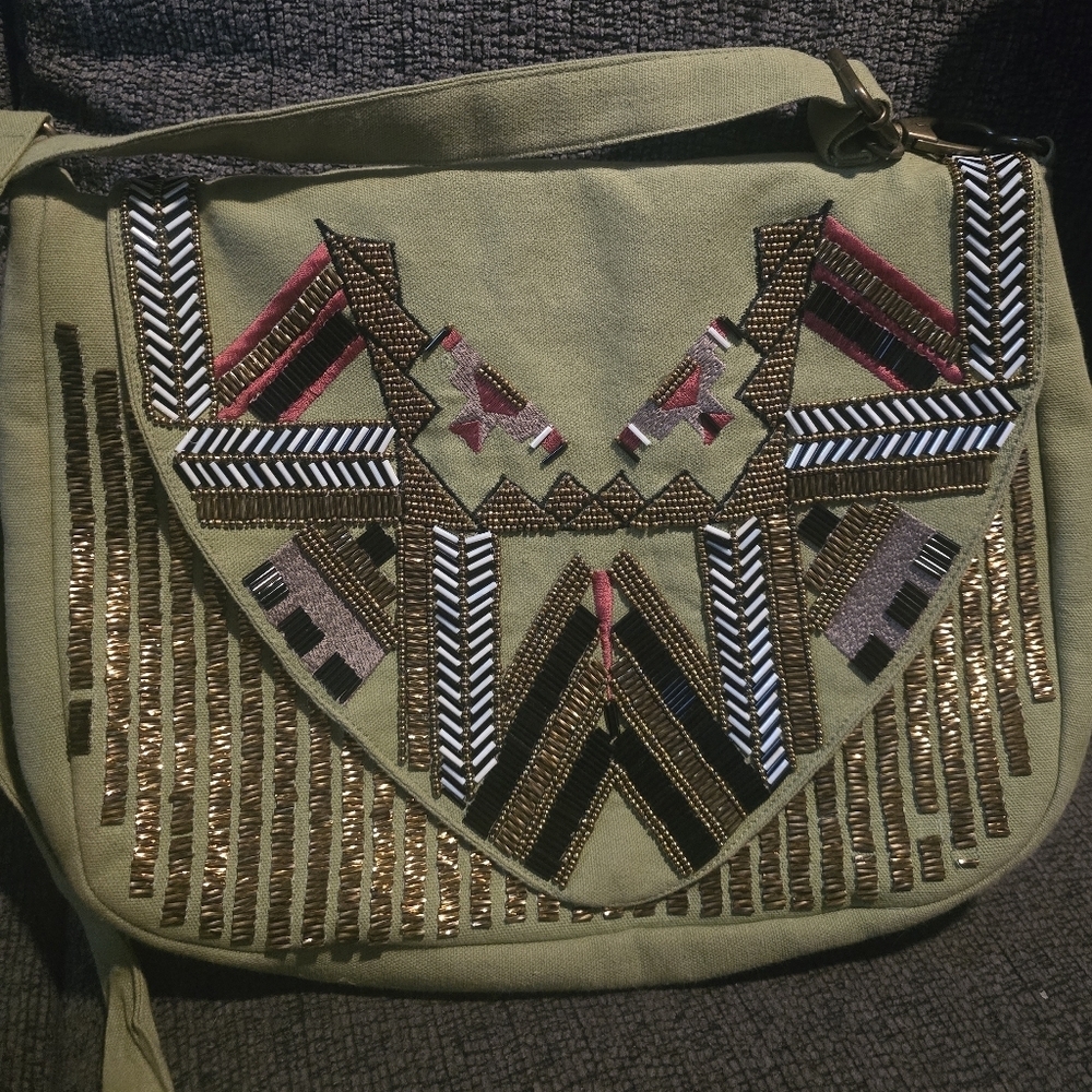 Noonday Collection | Beaded Messenger Bag View 2